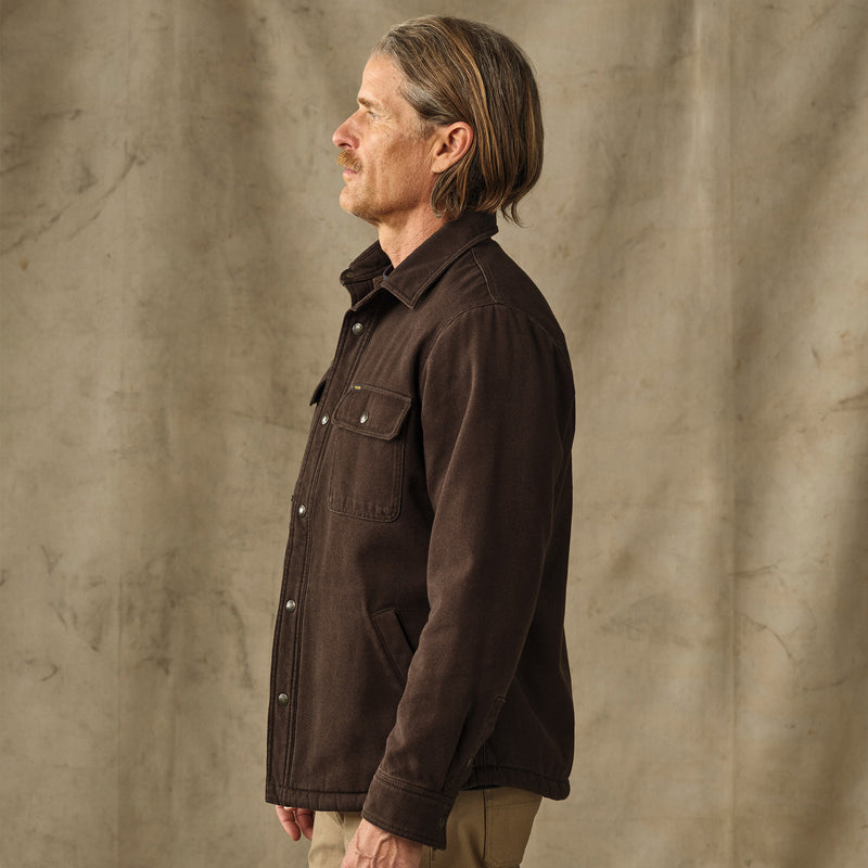 Fleece-lined jac-shirt by Filson | Dark brown (Brown)