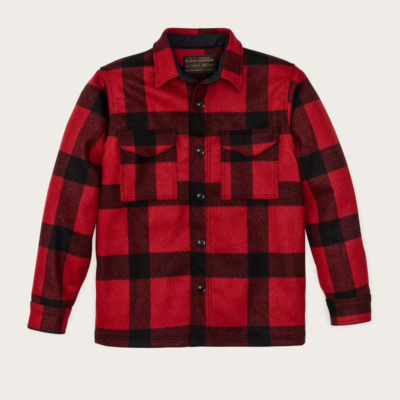 Mackinaw wool jac-shirt von Filson | Red / black plaid (Red)