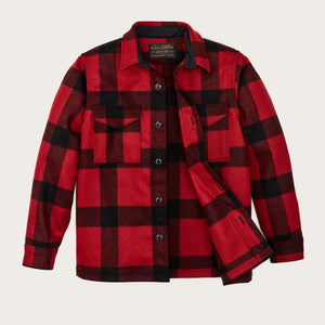 Mackinaw wool jac-shirt von Filson | Red / black plaid (Red)