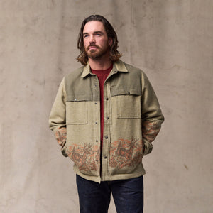 Colchuck forester jac-shirt von Filson | Sage heather / print (Beige)