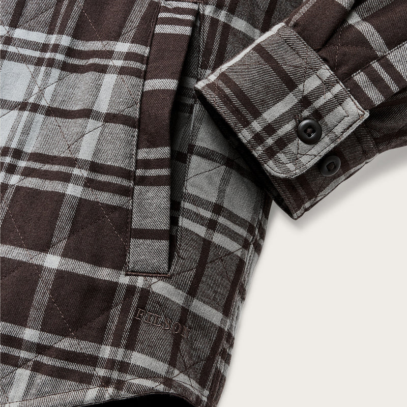 Insulated flannel jac-shirt by Filson | Brown / gray plaid (Gray)