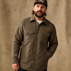 Insulated flannel jac-shirt by Filson | Field olive (Green)