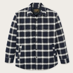 Insulated flannel jac-shirt by Filson | Navy / cream plaid (Blue)