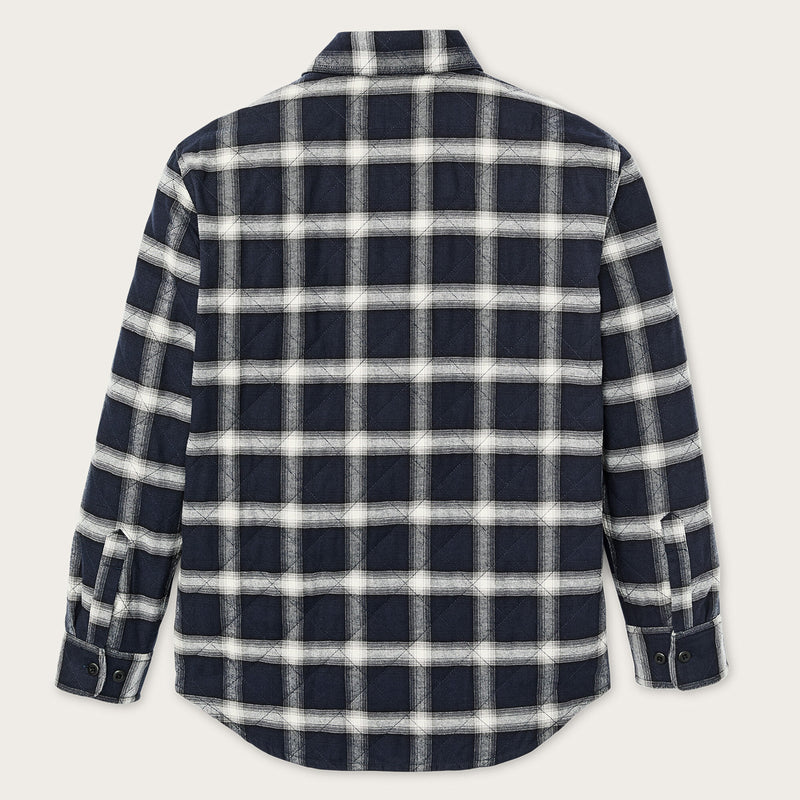 Insulated flannel jac-shirt by Filson | Navy / cream plaid (Blue)