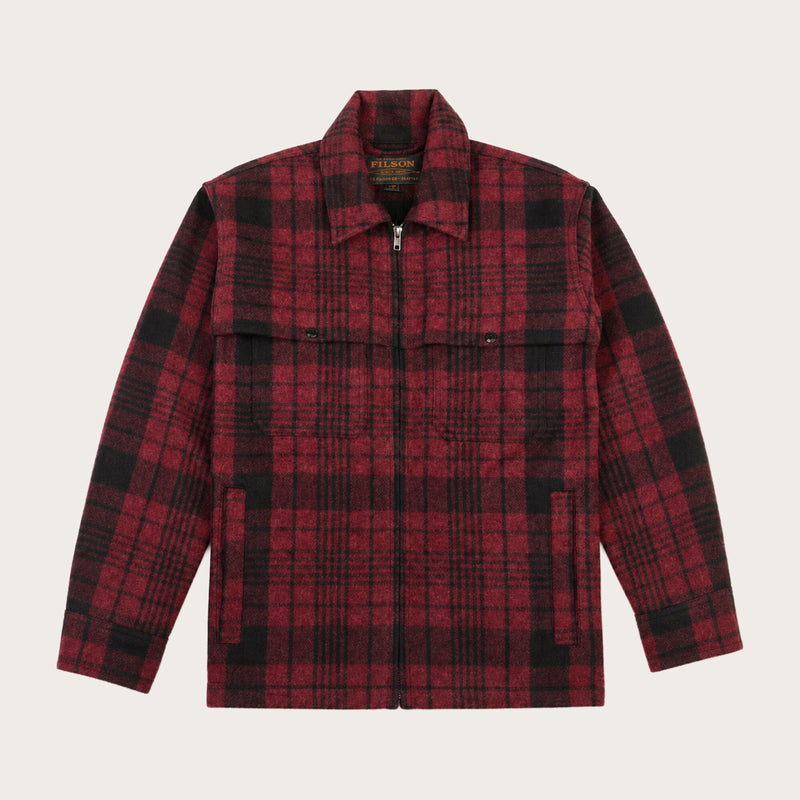 Forester wool jacket von Filson | Burgundy/black plaid (Red)