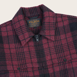 Forester wool jacket von Filson | Burgundy/black plaid (Red)