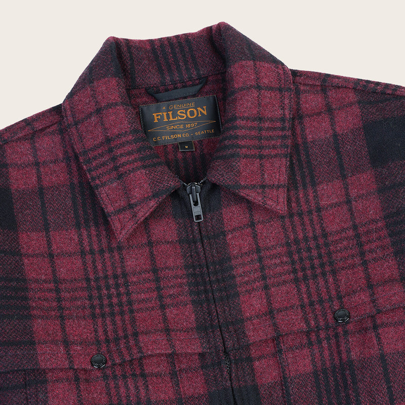 Forester wool jacket von Filson | Burgundy/black plaid (Red)