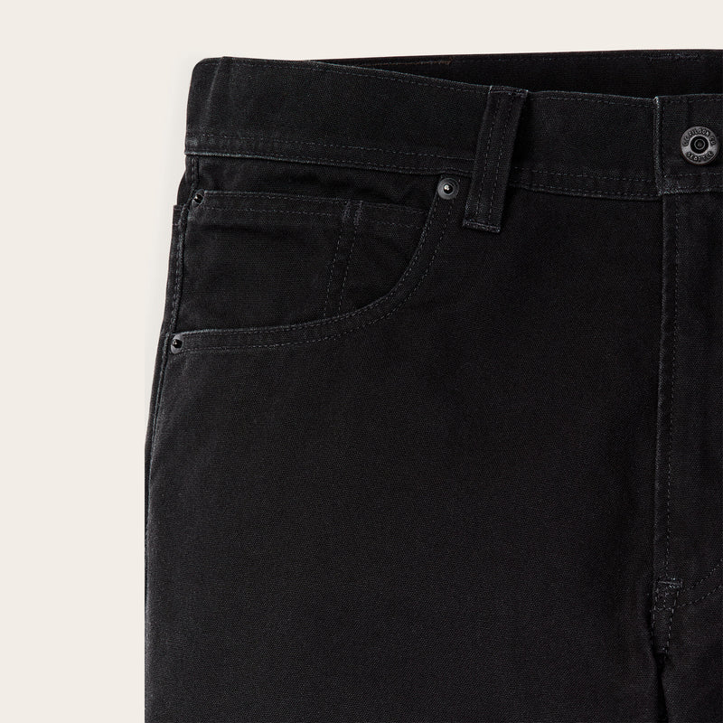 Dry tin cloth 5-pocket pants by Filson | Black (Black)