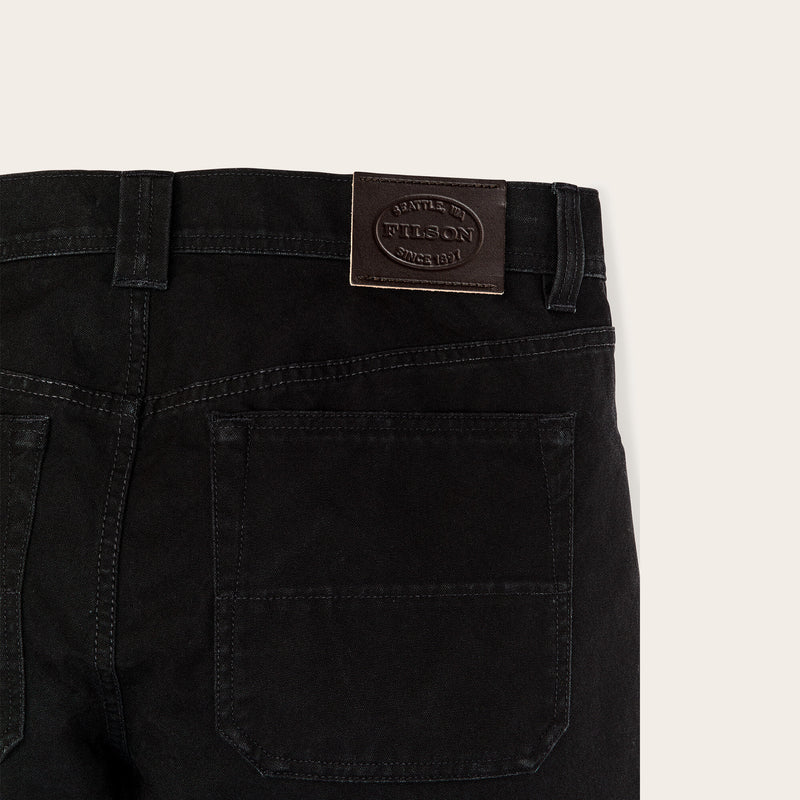 Dry tin cloth 5-pocket pants by Filson | Black (Black)
