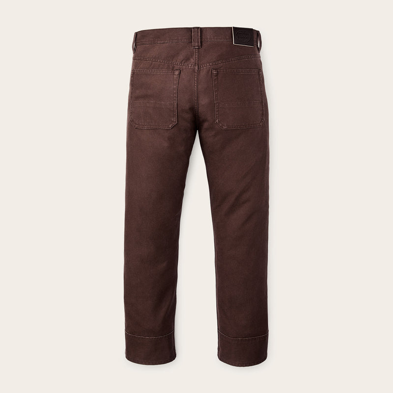 Dry tin cloth 5-pocket pants by Filson | Seal brown (Brown)