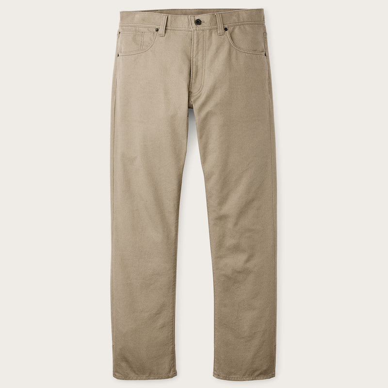 Dry tin cloth 5-pocket pants by Filson | Gray khaki (Beige)