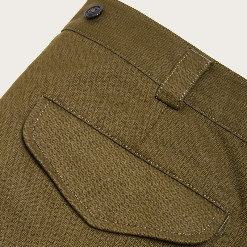 Plissierte arbeits-chinohose von Filson | Otter green (Green)