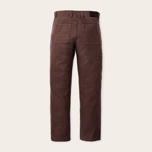 Dry tin cloth double front pants by Filson | Seal brown (Brown)