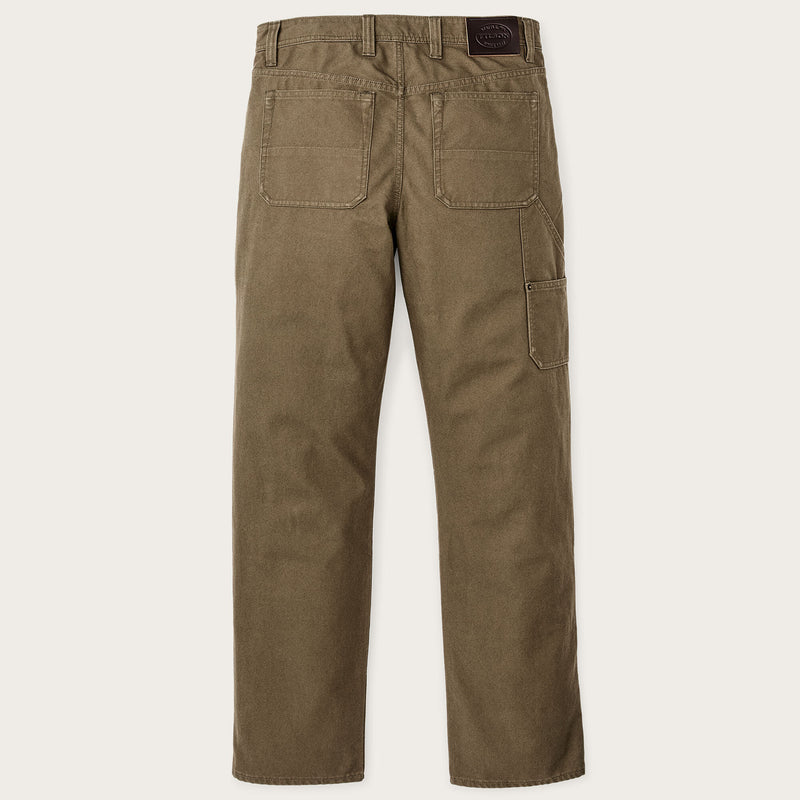 Dry tin cloth double front pants von Filson | Marsh olive (Brown)