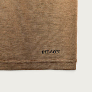 210g merino wool short sleeve crew di Filson | Rugged tan (Brown)