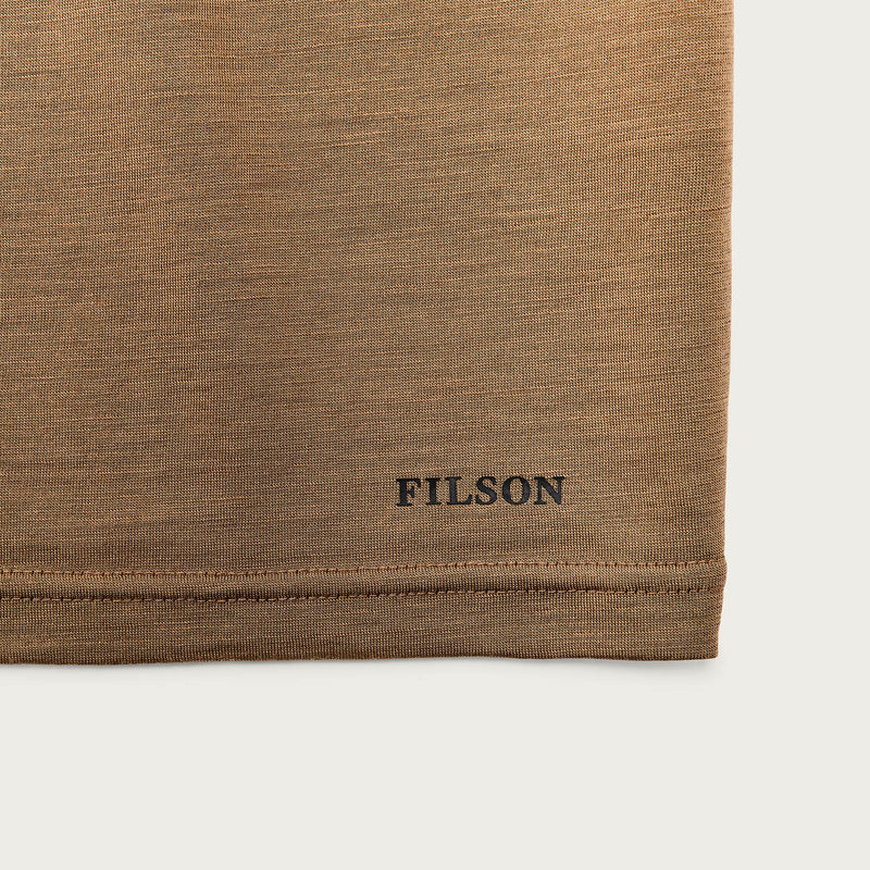 210g merino wool short sleeve crew di Filson | Rugged tan (Brown)