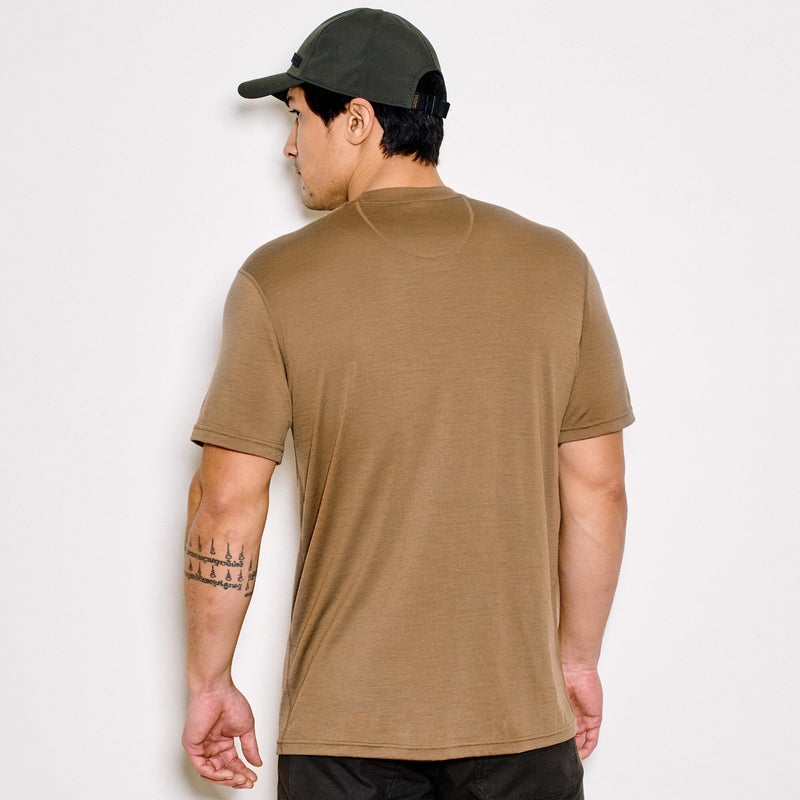 210g merino wool short sleeve crew di Filson | Rugged tan (Brown)