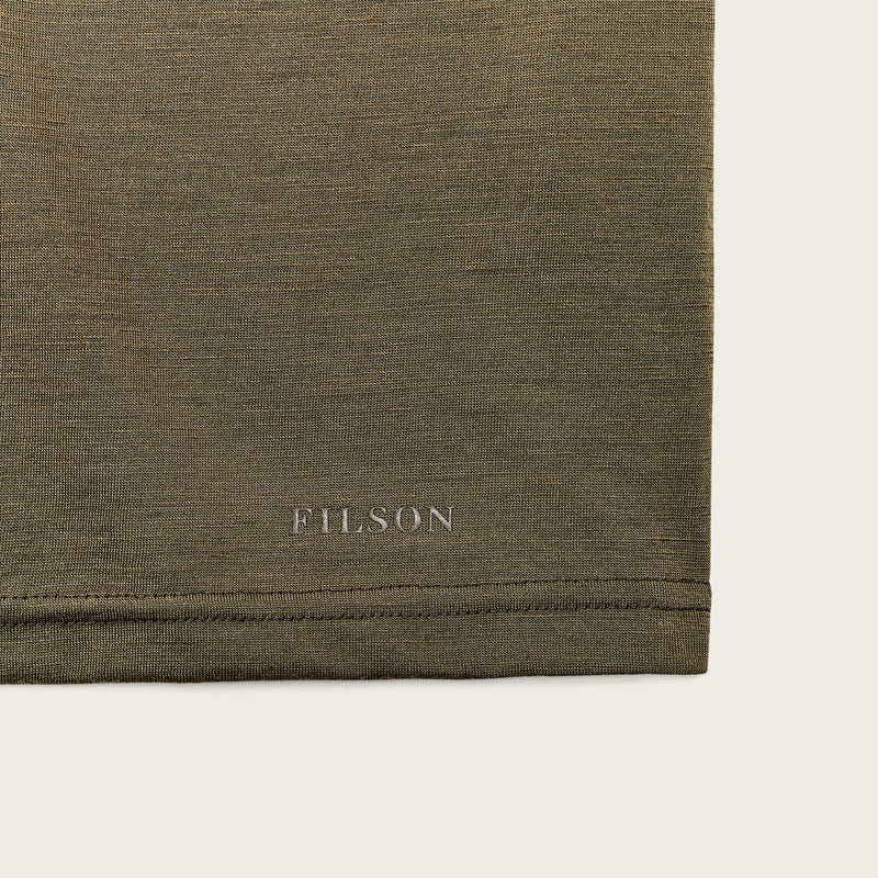 210g merino wool short sleeve crewneck by Filson | Dark olive (Green)