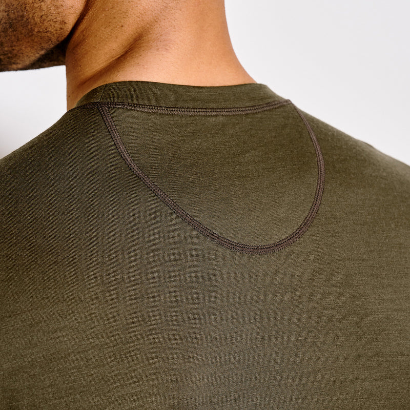 210g merino wool short sleeve crewneck by Filson | Dark olive (Green)