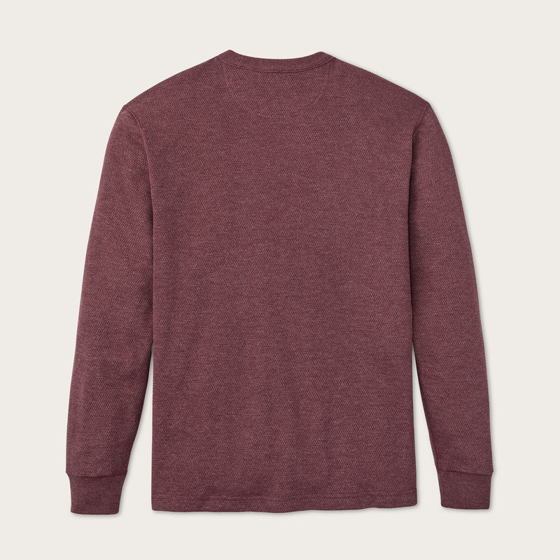 Waffle knit thermal crew by Filson | Dark port heather (Red)