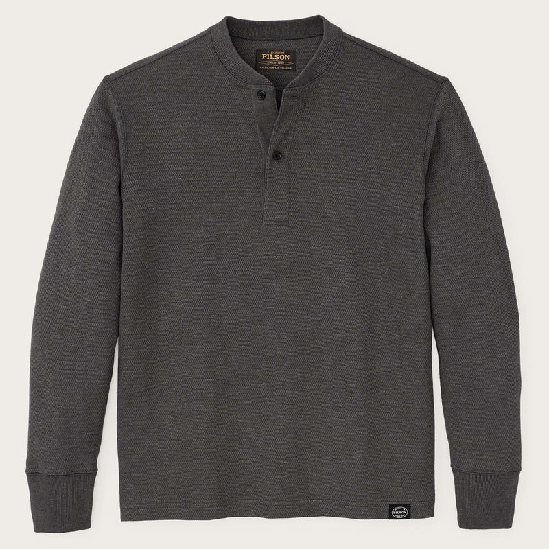 Waffle knit henley von Filson | Charcoal (Gray)