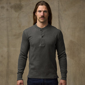 Waffle knit henley von Filson | Charcoal (Gray)
