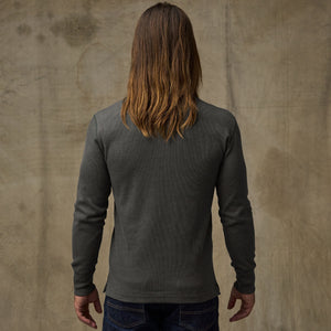 Waffle knit henley von Filson | Charcoal (Gray)