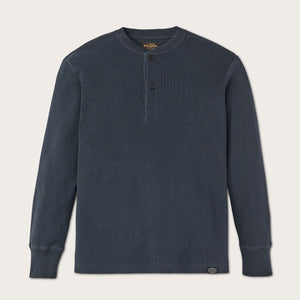 Waffle knit henley by Filson | Blue mussel (Blue)