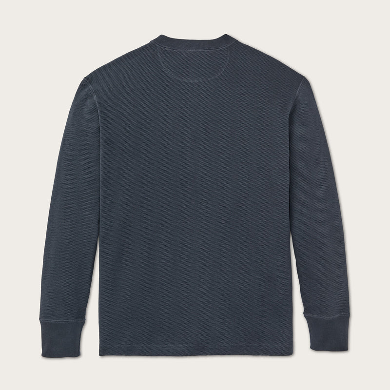 Waffle knit henley by Filson | Blue mussel (Blue)