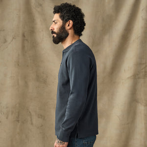 Waffle knit henley by Filson | Blue mussel (Blue)