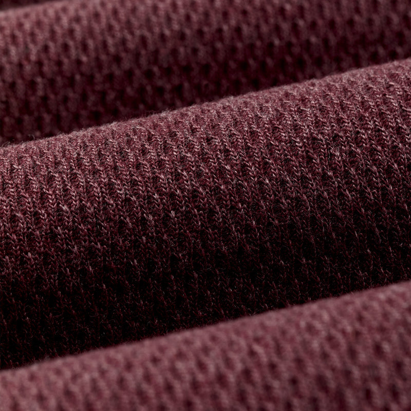 Waffle knit henley by Filson | Dark port heather (Red)