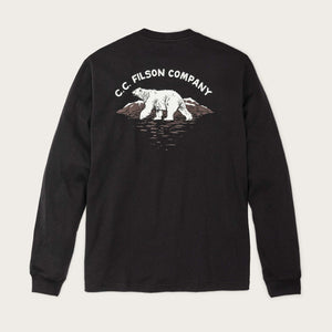 Long sleeve pioneer graphic t-shirt by Filson | Black / polar bear (Black)