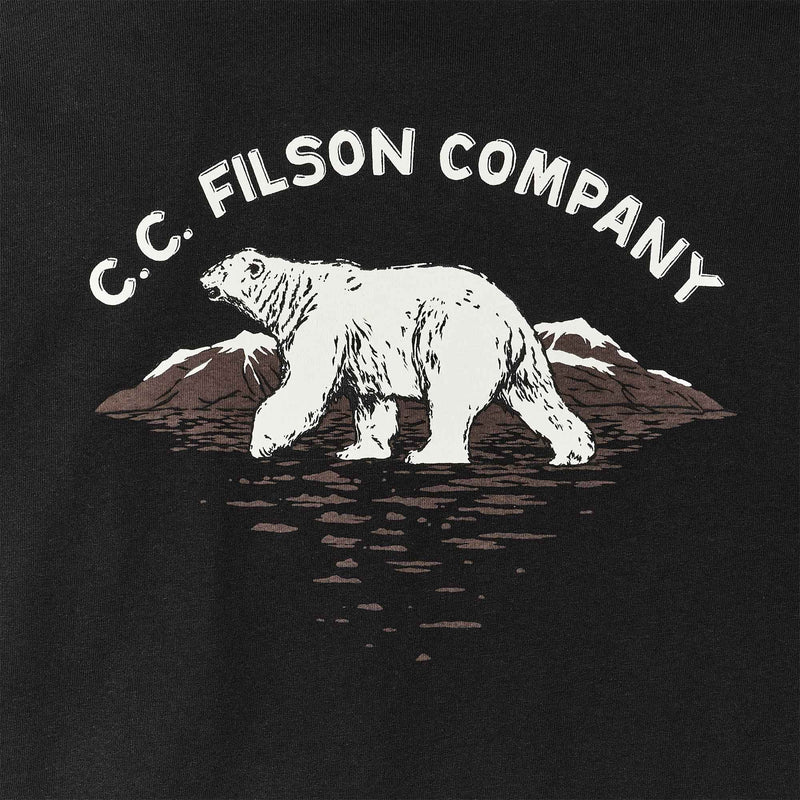 Long sleeve pioneer graphic t-shirt by Filson | Black / polar bear (Black)