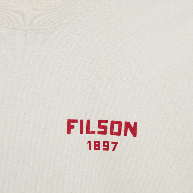 Frontier graphic t-shirt by Filson | Silver birch/savy re (Beige)