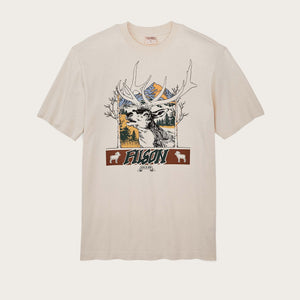 Frontier graphic t-shirt by Filson | Birch / elk mountain (Beige)