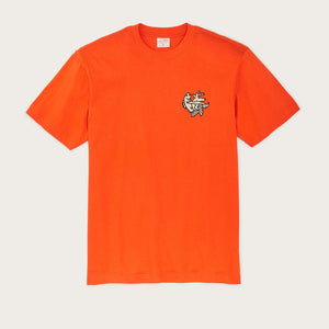 Frontier graphic t-shirt by Filson | Flame / deco sportsm (Orange)