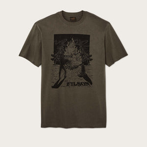 Frontier graphic t-shirt di Filson | Tarmac vision (Gray)