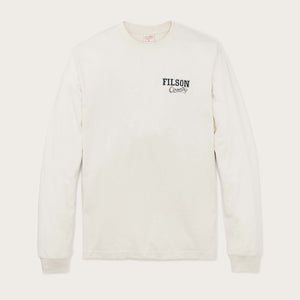 Long sleeve frontier graphic t-shirt von Filson | Birch wolf co (White)