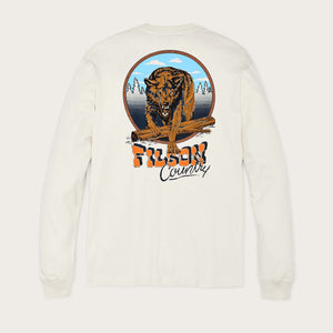 Long sleeve frontier graphic t-shirt von Filson | Birch wolf co (White)