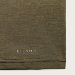 210g merino wool short sleeve crewneck by Filson | Dark olive (Green)