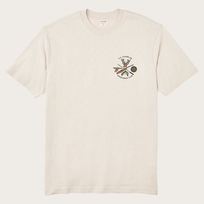 Frontier graphic t-shirt by Filson | Cliff gray / sportsm (Beige)