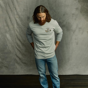 Frontier graphic t-shirt by Filson | Cliff gray / sportsm (Beige)