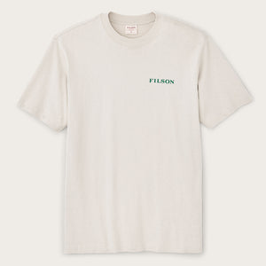 T-shirt logo frontier par Filson | Cliff gray / scenic (Beige)