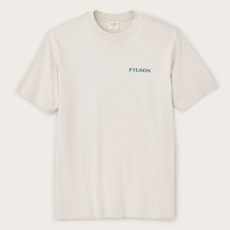 T-shirt logo frontier par Filson | Cliff gray / scenic (Beige)
