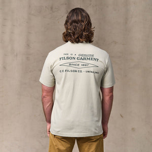 Diamond graphic t-shirt by Filson | Gray sky (Beige)