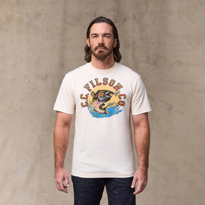 Dry fly graphic t-shirt von Filson | Basswood (White)