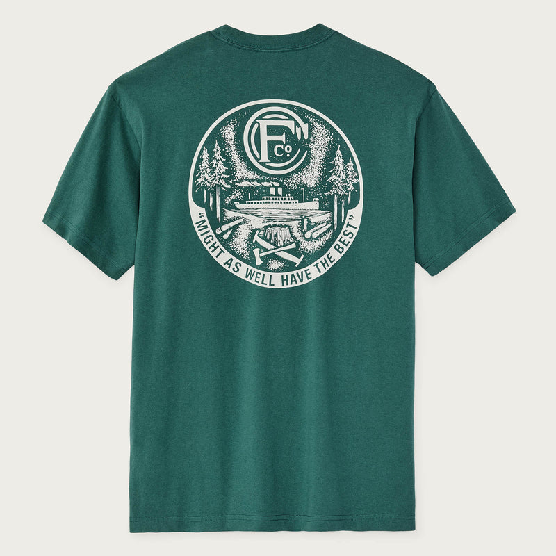 Forestry graphic t-shirt von Filson | Mallard green (Green)