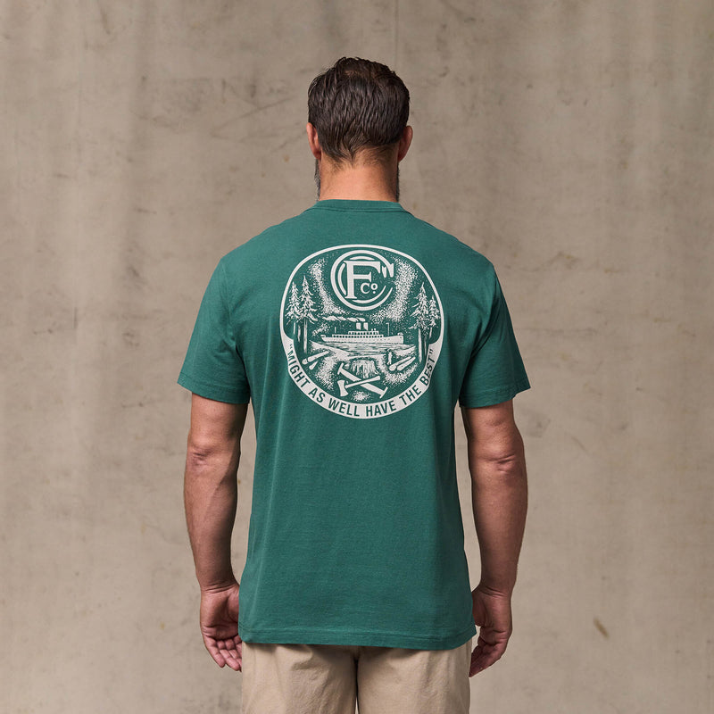 Forestry graphic t-shirt von Filson | Mallard green (Green)