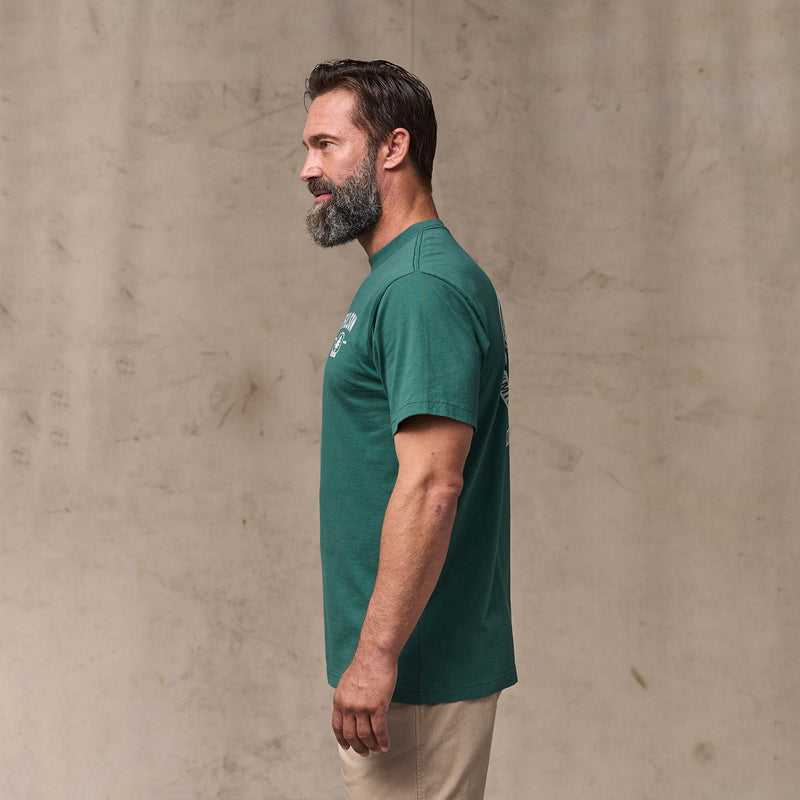 Forestry graphic t-shirt von Filson | Mallard green (Green)