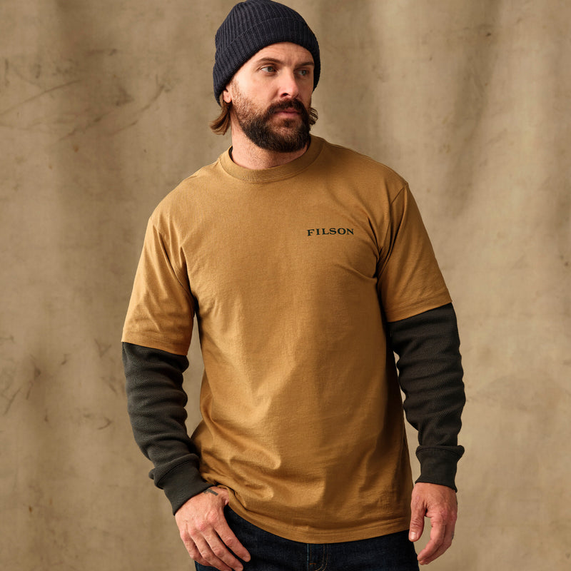 Scenic graphic t-shirt von Filson | Dull gold (Beige)